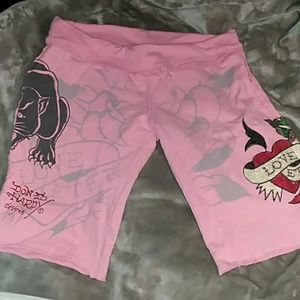 Ed Hardy Pink Sweat Shorts